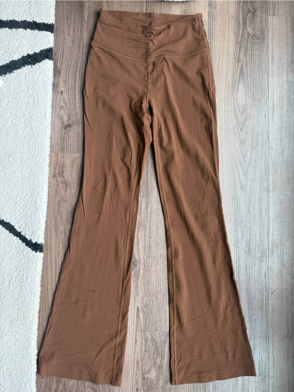lululemon athletica Brown High-Waist Wide-Leg Leggings Nulu